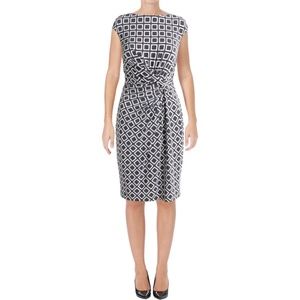 Lauren Ralph Lauren Geo-Print Jersey Dress New